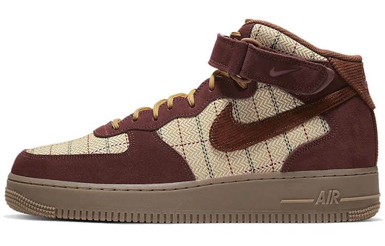 Nike Air Force 1 Mid Plaid Brown