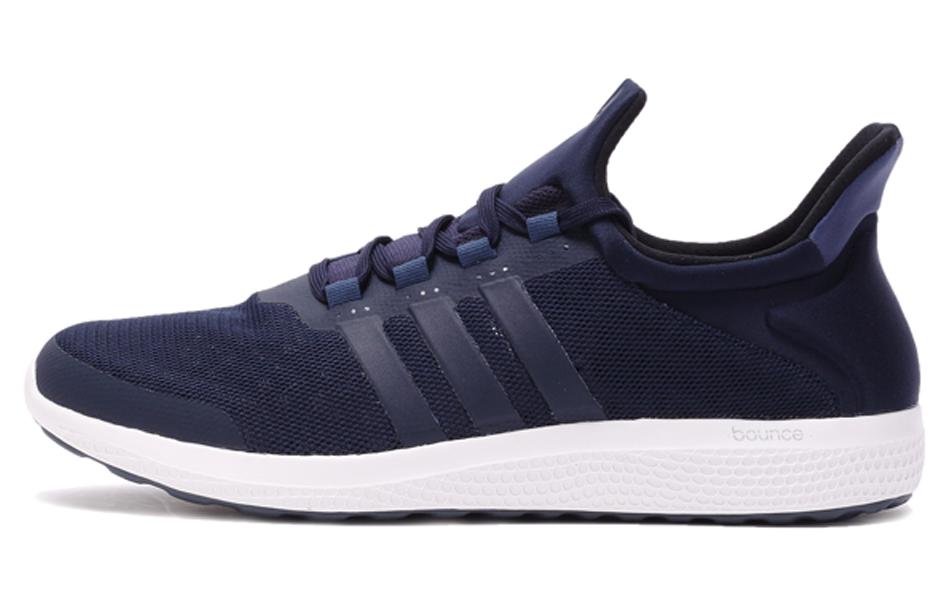 Adidas Bounce Cushioning Wear-Resistant Low-Top Running Shoes Men's Dark Blue