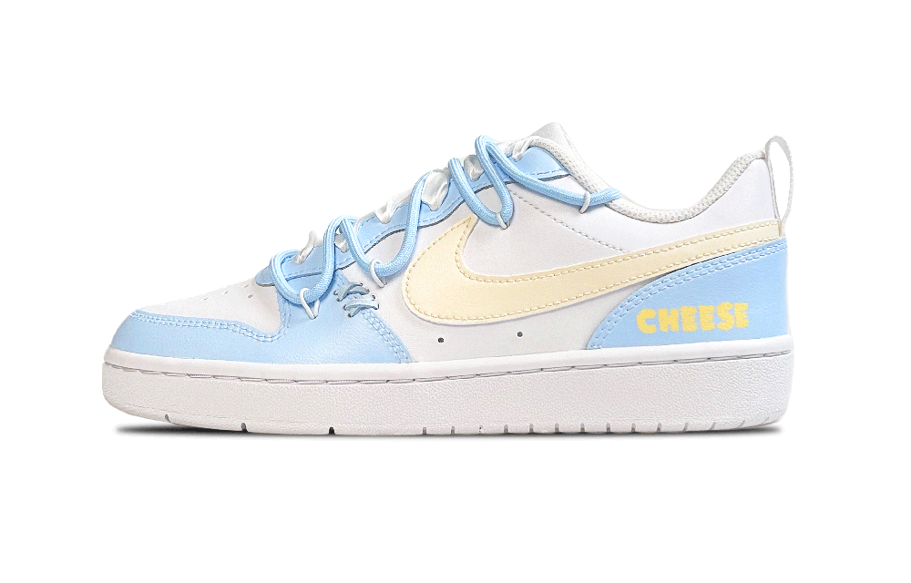 Nike Court Borough Low-Top Skateboard Shoes Women's Light Blue