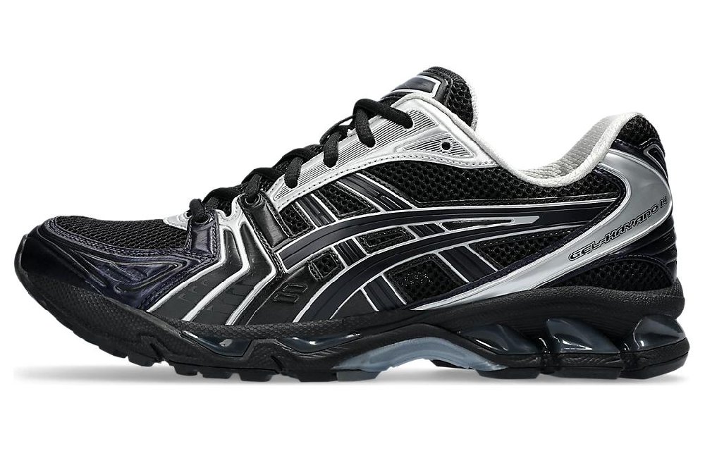 Asics Гель Kayano 14 Беговые кроссовки Низкие Черно-серебристые Унисекс