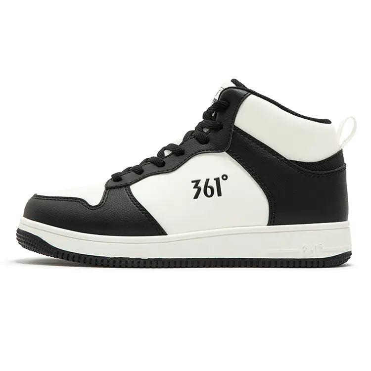 361° Air Force One Thermal Slip Resistant And Abrasion Resistant High Top Skateboard Shoes Women's Black White