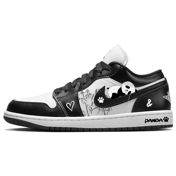 JORDAN Air JORDAN 1 Vintage Basketball Shoes Women's Low Top Black/White