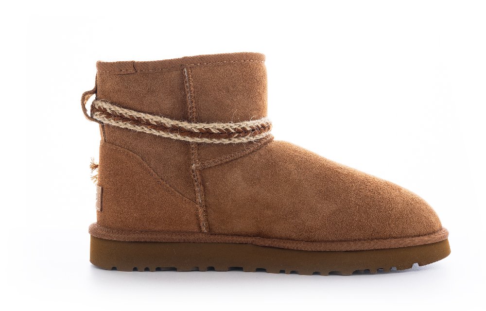 UGG Classic Bling Mini Adorable Bear Warm Short Snow Boots Women's Chestnut
