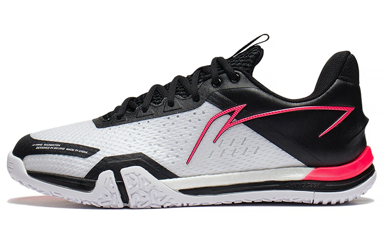 LiNing Flying Close To The Ground SE Cushioning Breathable Low-Top Badminton Shoes Unisex Black White