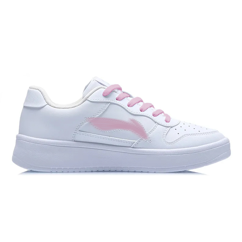 LiNing Pontoon Boats Wear resistant And Lightweight Low Top Skateboard Shoes Women's Pink White купить в интернет-магазине Yoocart с быстрой доставкой по России.
