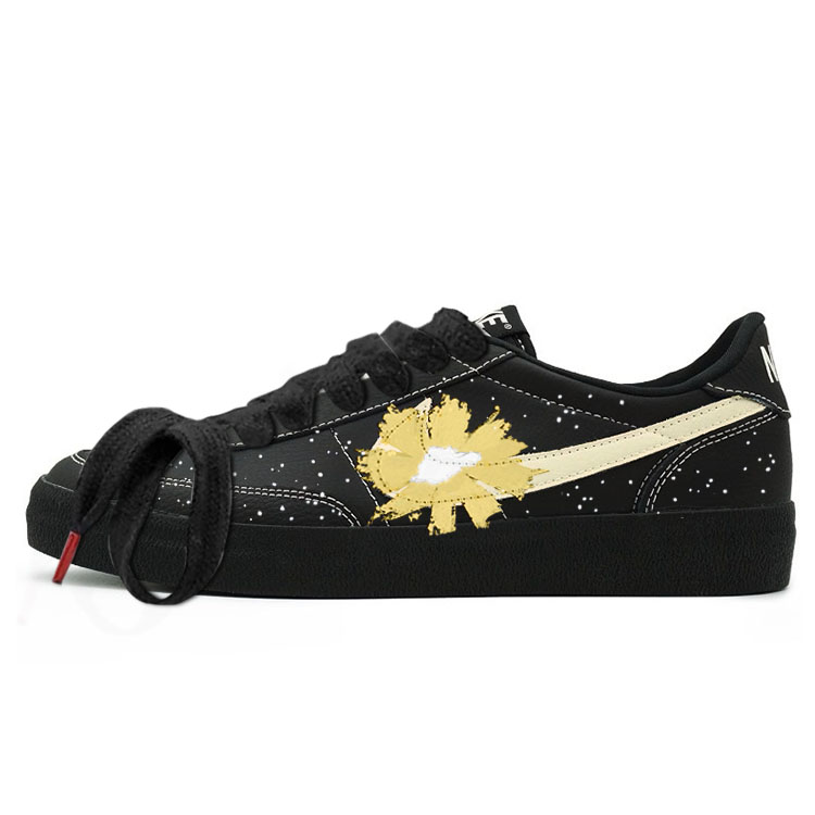 Nike Killshot 2 Anti-Slip Wear-Resistant Low-Top Skateboard Shoes Unisex Black Yellow