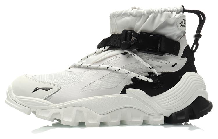 LiNing Aurora Mountain Travel High-Top Sports Casual Shoes Men's White Black