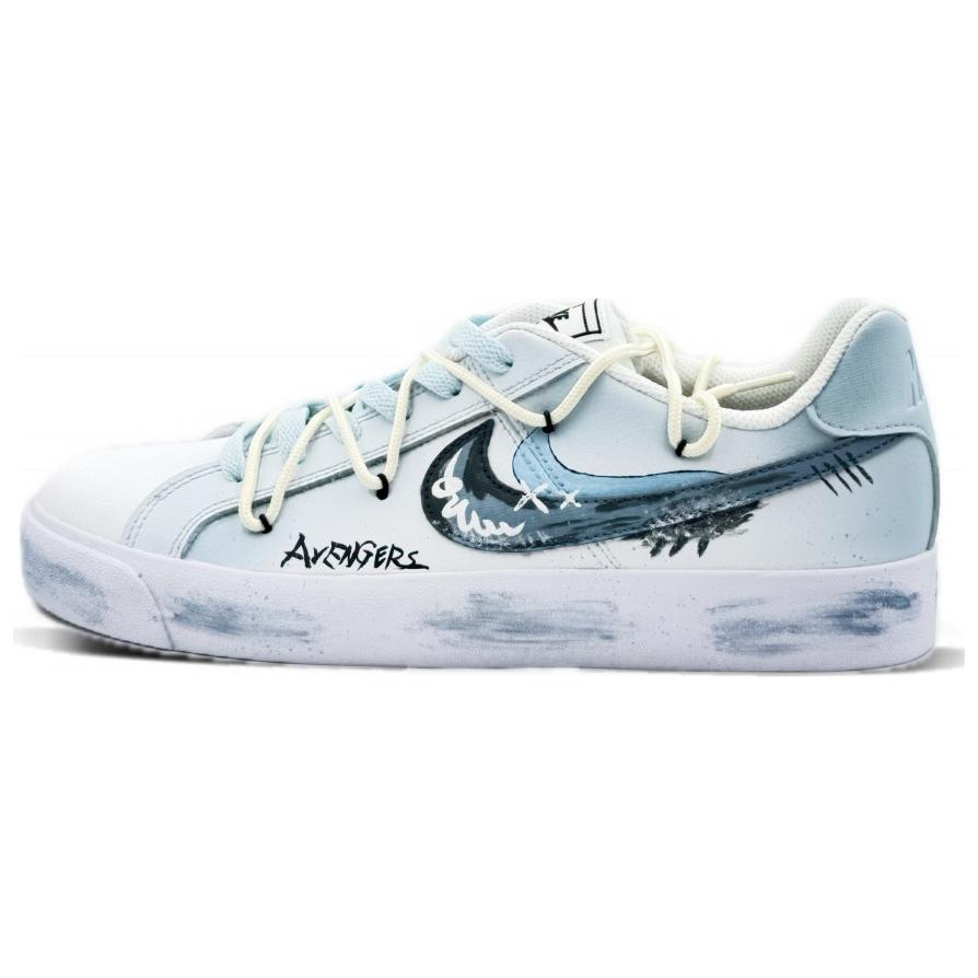 Nike Court Royale Slip Resistant Lightweight Abrasion Resistant Low Top Skateboard Shoes Men's Sky Blue