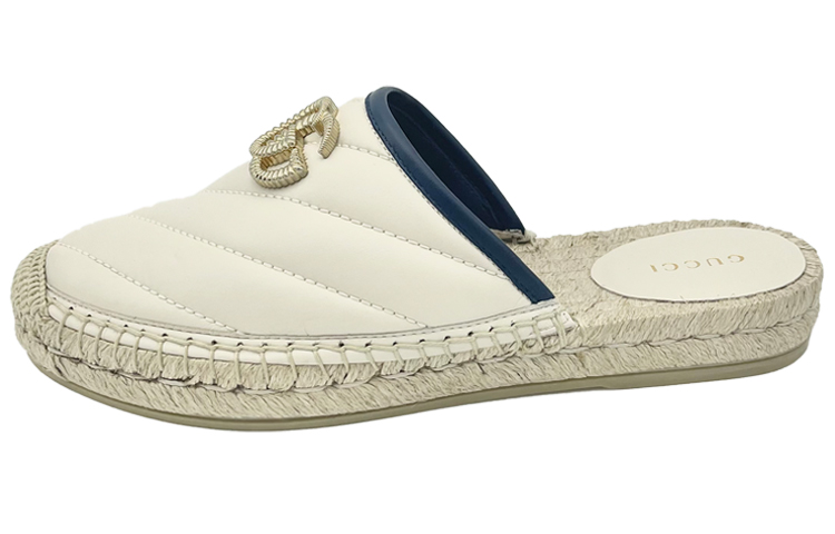 GUCCI Slide Slippers Women's Ecru