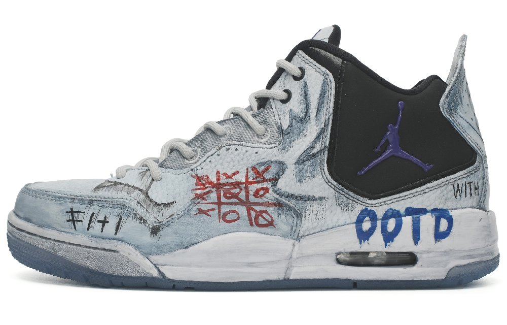 Jordan Courtside 23 Mid-Top Vintage Basketball Shoes Men's Gray White Black