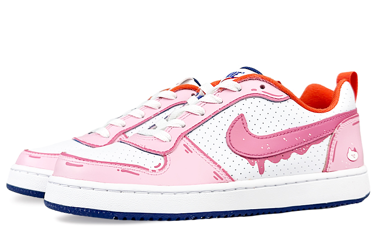 Nike Court Borough Slip-Resistant Cushioning Wear-Resistant Low-Top Skateboard Shoes GS Pink White купить в интернет-магазине Yoocart с быстрой доставкой по России.