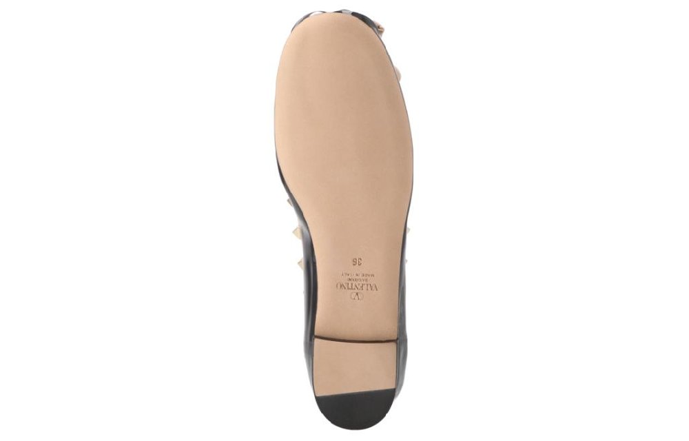 Valentino Garavani Rockstud Round Toe Ballerina Shoes Women's
