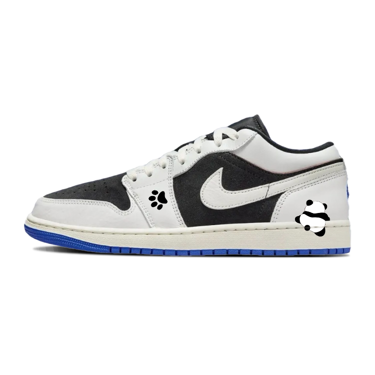 Jordan Air Jordan 1 Low 'Quai 54' Anti Slip Wear Resistant Low Top Vintage Basketball Shoes Men's Black White