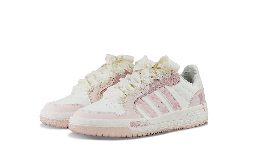 Adidas Neo Entrap Slip Resistant, Abrasion Resistant, Lightweight Low Top Skateboard Shoes Unisex Pink