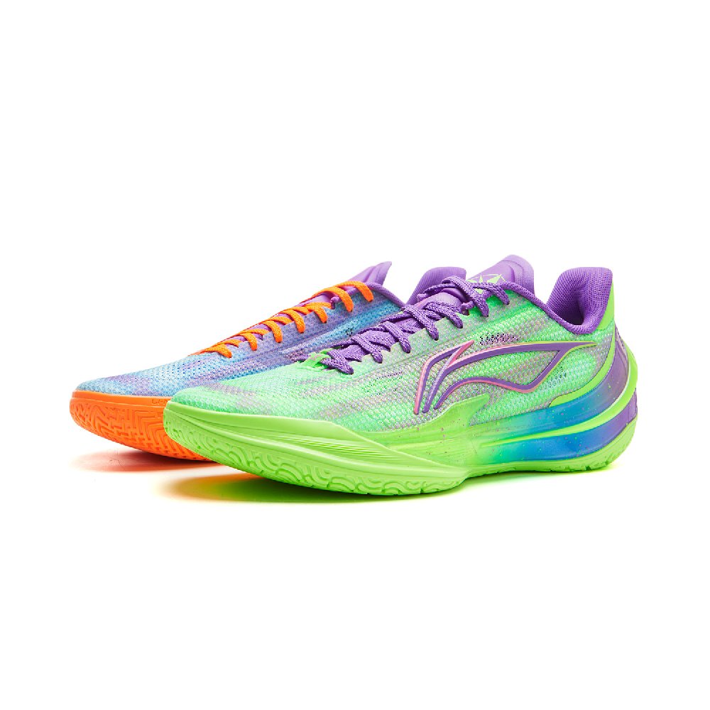 LINING Blade 5 V2 Basketball Shoes Men's Low top Neon Green Purple