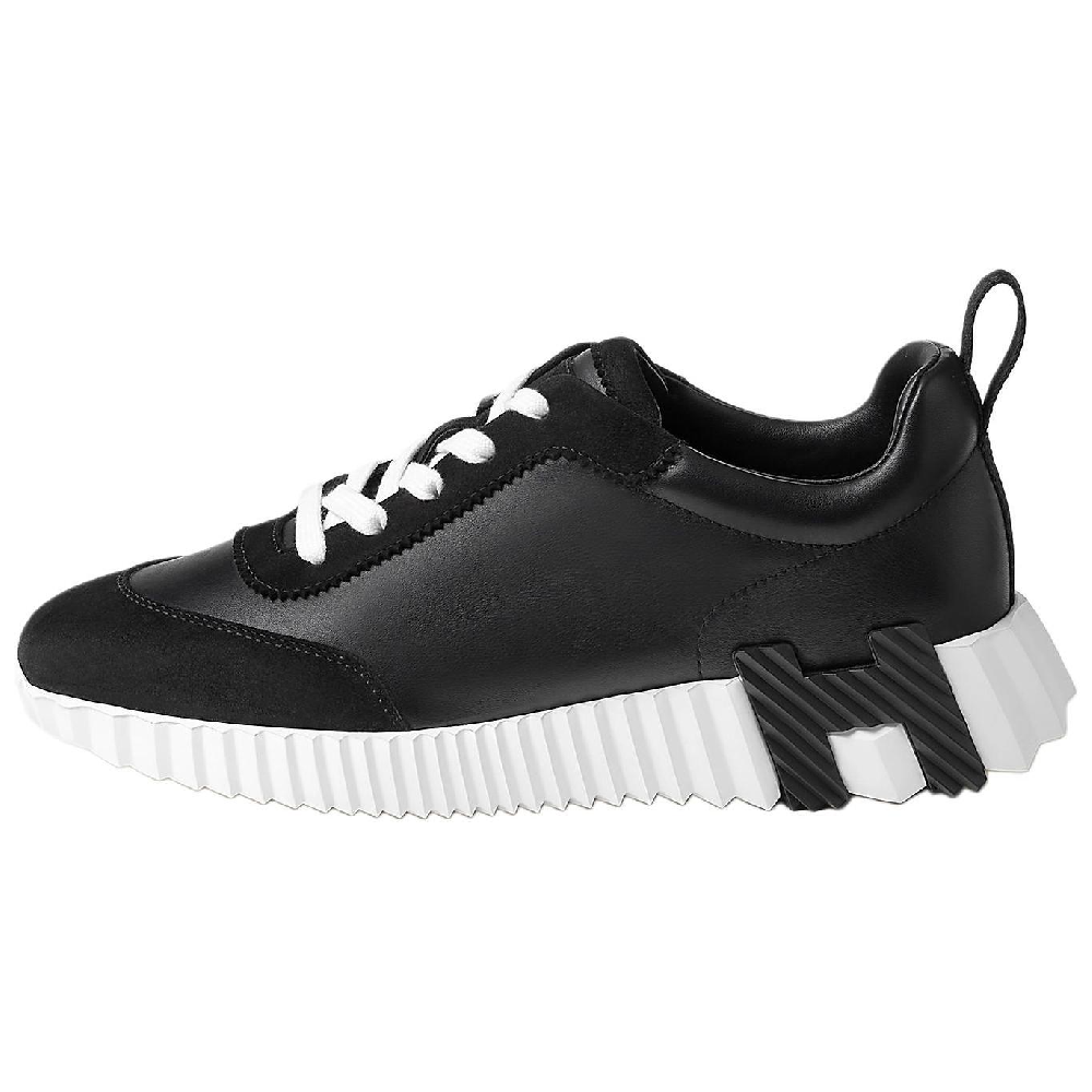 HERMES Bouncing Low-Top Casual Shoes 4cm Women's Black