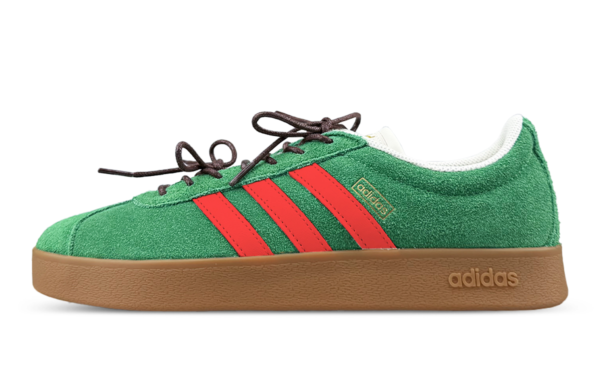 Adidas VL COURT 2.0 Cushioning, Wear Resistant Low top Skateboard Shoes Unisex Green Red