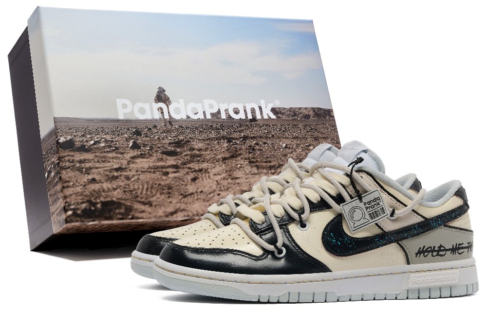 Nike Dunk Skateboard Shoes Unisex Low-Top Beige/Black