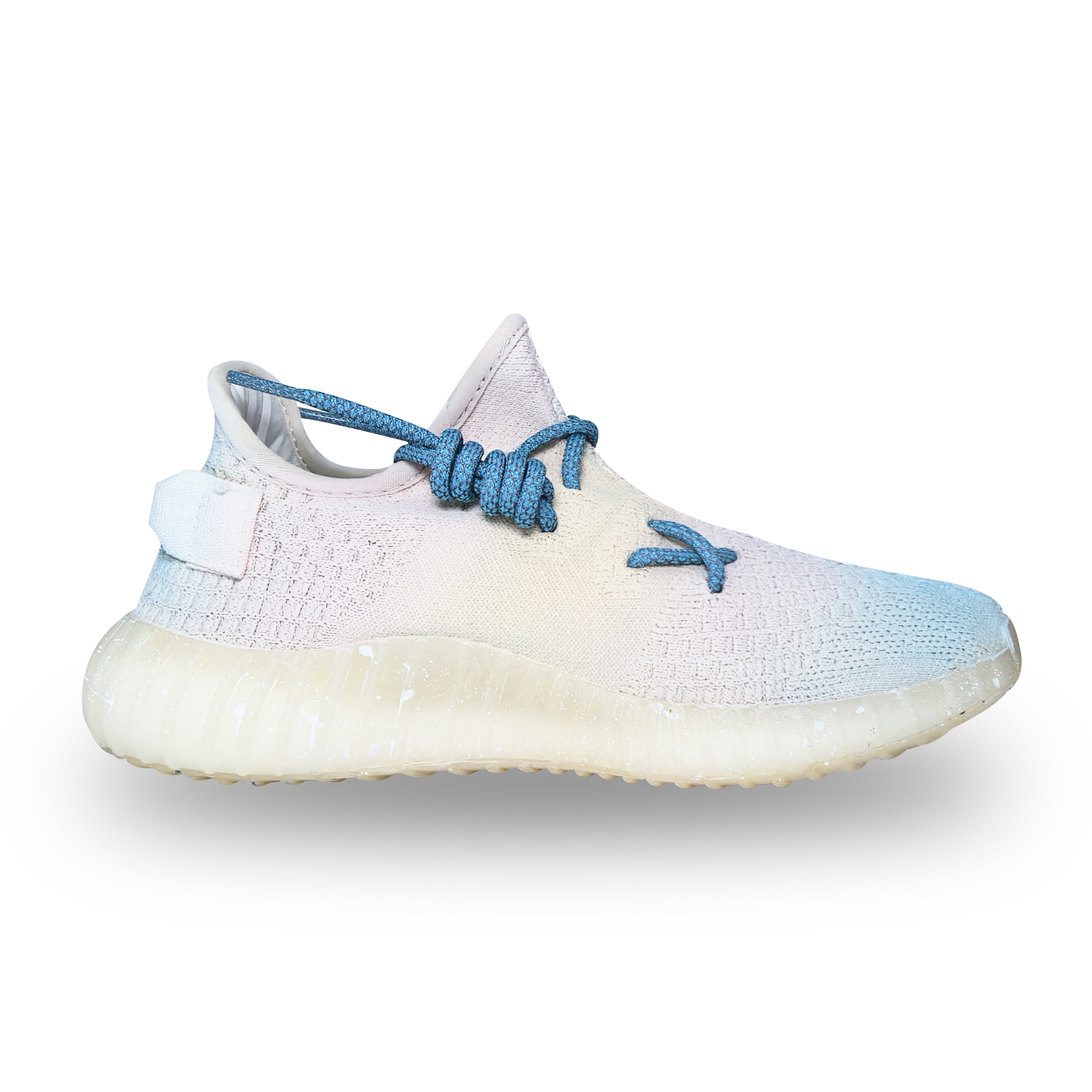 Adidas Originals Yeezy Boost 350 V2 Casual Shoes Unisex Low top White/Blue/Yellow
