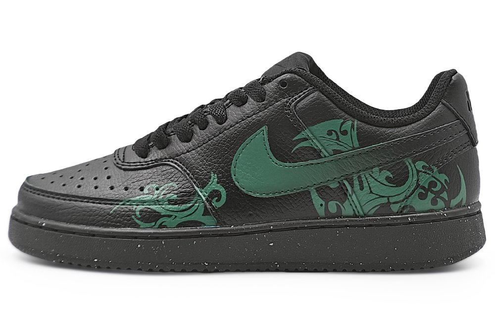 Nike Court Vision Low Abrasion Resistant Low Top Skateboard Shoes Unisex Dark Green