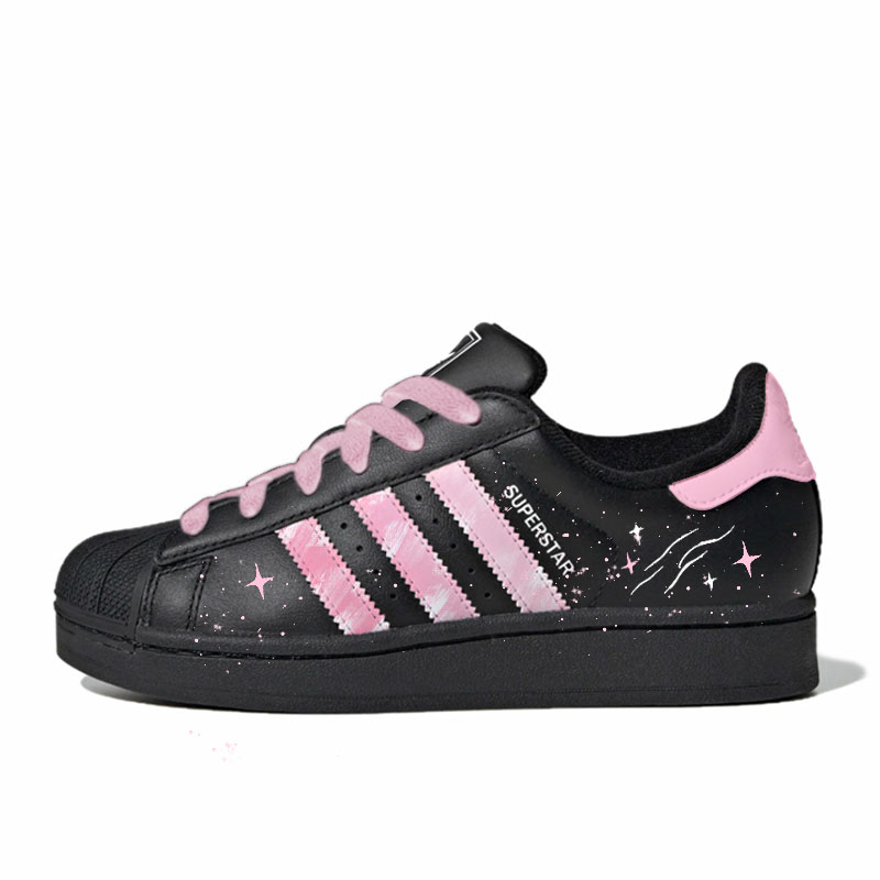 Adidas Originals Superstar 2 Skateboard Shoes Women's Low top Black Fan