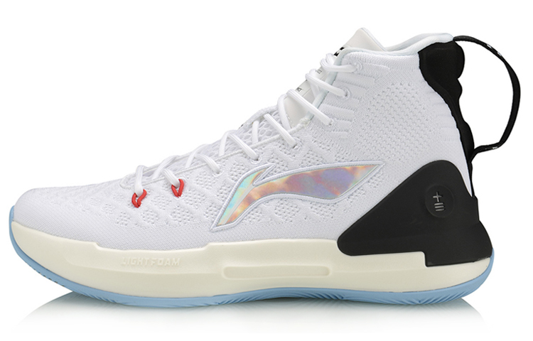 LiNing YuShuai 13 Slip Resistant Abrasion Resistant High top Light Foam Basketball Shoes Men's White
