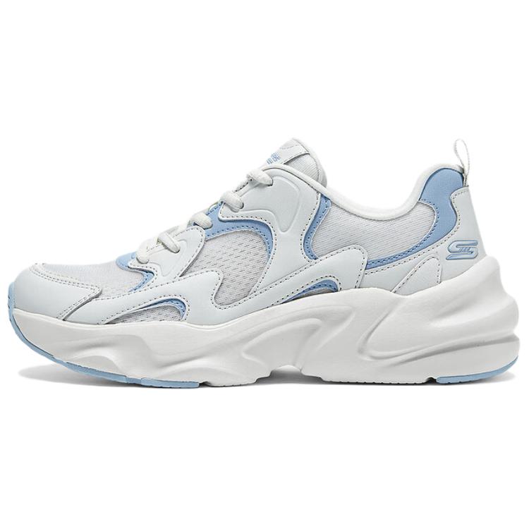 Skechers DLITES Low Top Chunky Sneakers Women's Light Gray