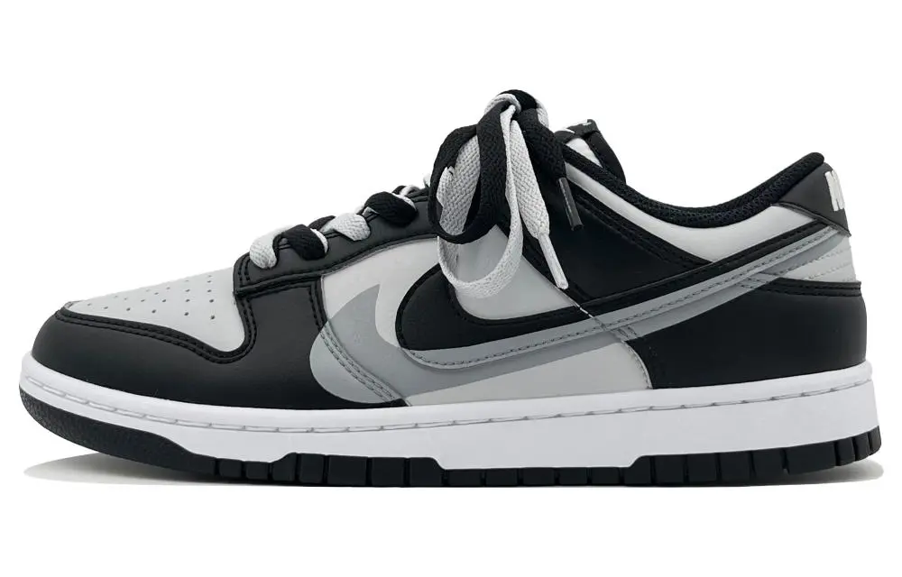 Nike Dunk Shadow Panda Abrasion Resistant Slip Resistant Low top Skateboard Shoes Unisex Black White Gray
