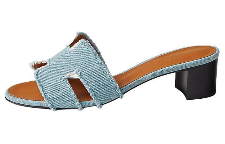 HERMES Oasis Slide Slippers Women's Blue