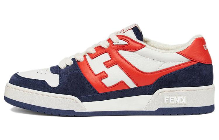 FENDI Match Navy Red Suede Women's