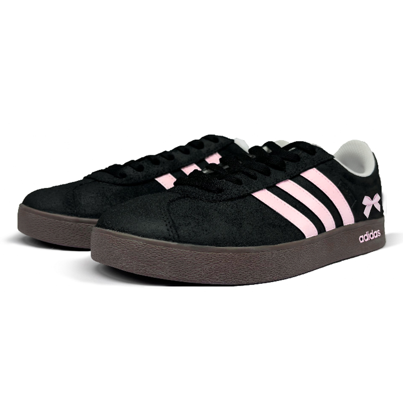 Adidas Neo Wear-Resistant Low-Top Skateboard Shoes Unisex Black Pink
