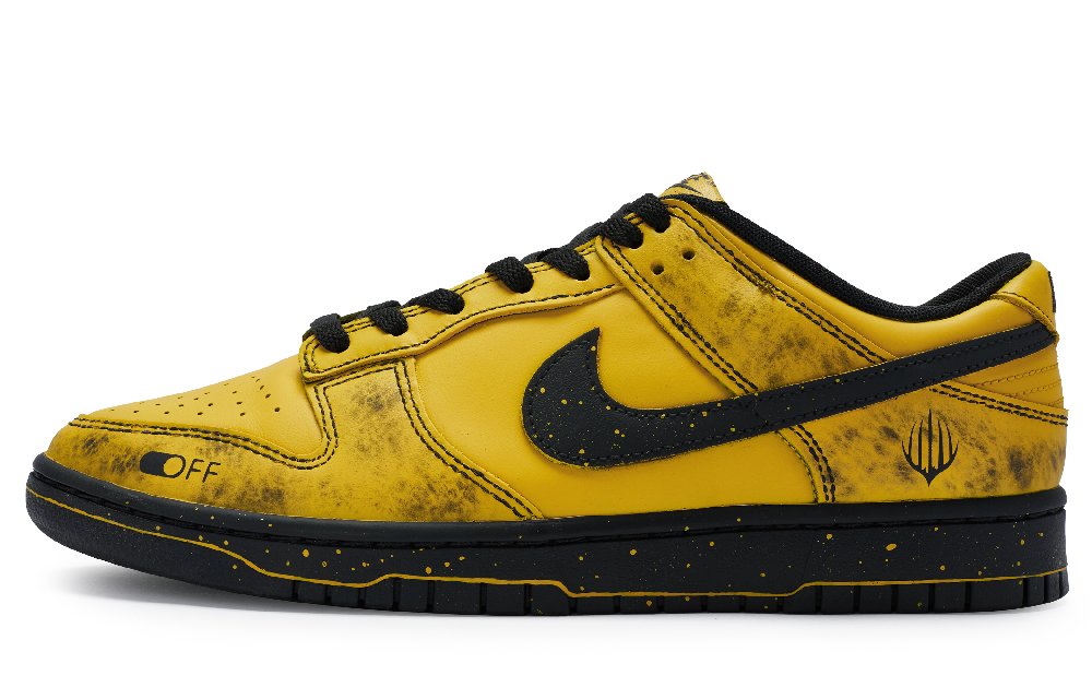 Nike Dunk Low Top Skateboard Shoes Unisex Yellow Black