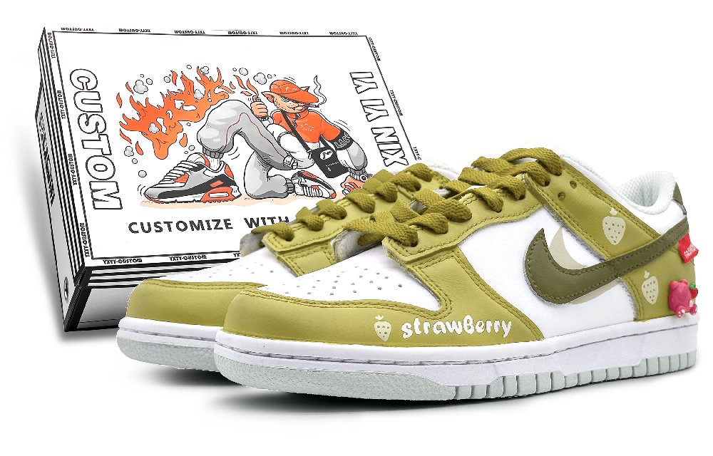Nike Dunk Low-Top Skateboard Shoes Men's Green