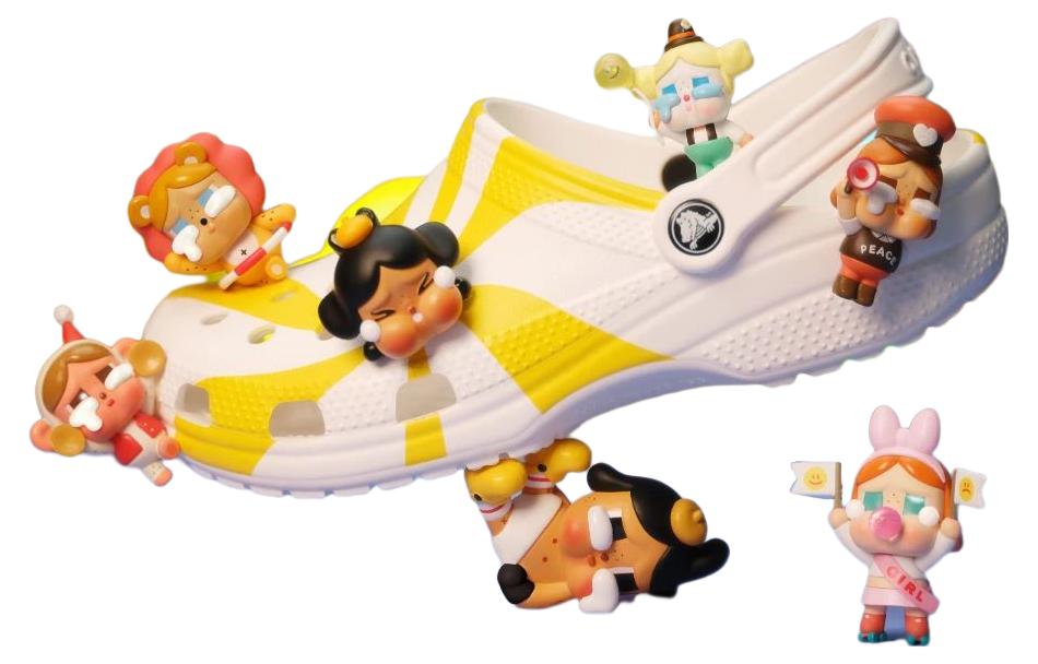 POP MART x Crocs Beach Sandals Men's White Yellow