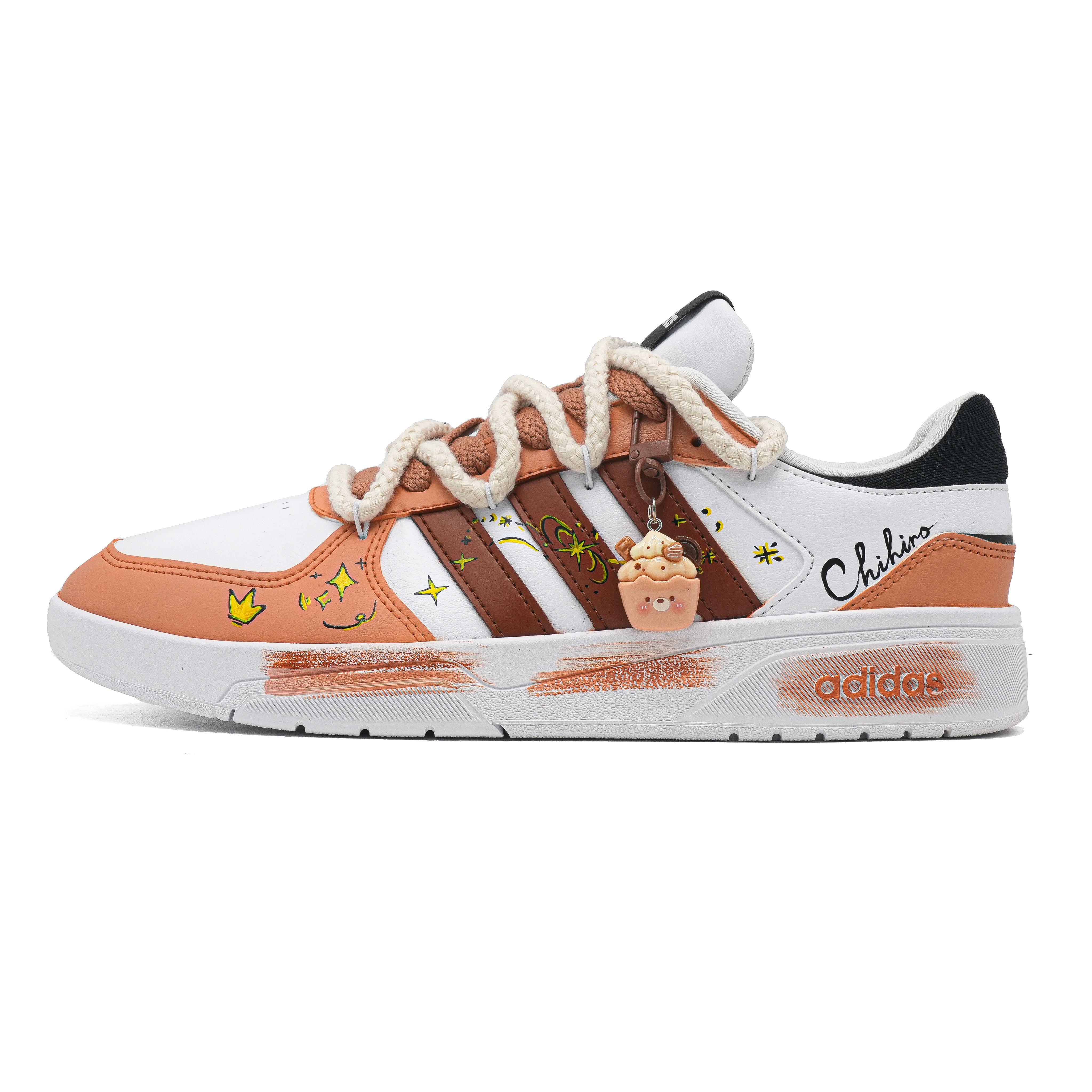 Adidas Neo Courtbeat Cocoa Star Trail Cushioning Low top Skateboard Shoes Unisex Brown