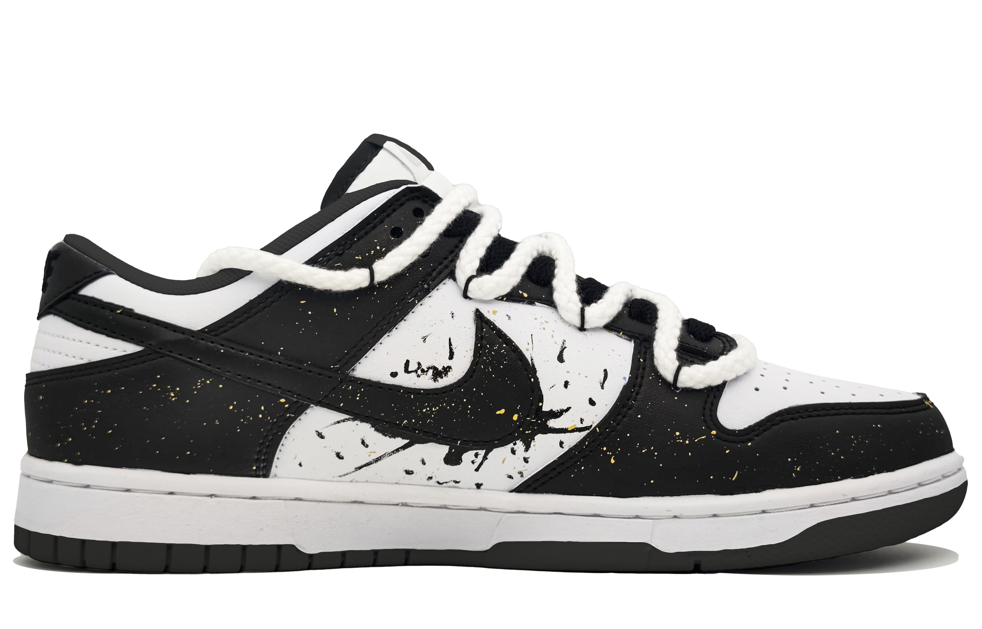 Nike Dunk Anti-Slip And Wear-Resistant Lightweight Low-Top Skateboard Shoes Unisex Black Gold купить в интернет-магазине Yoocart с быстрой доставкой по России.