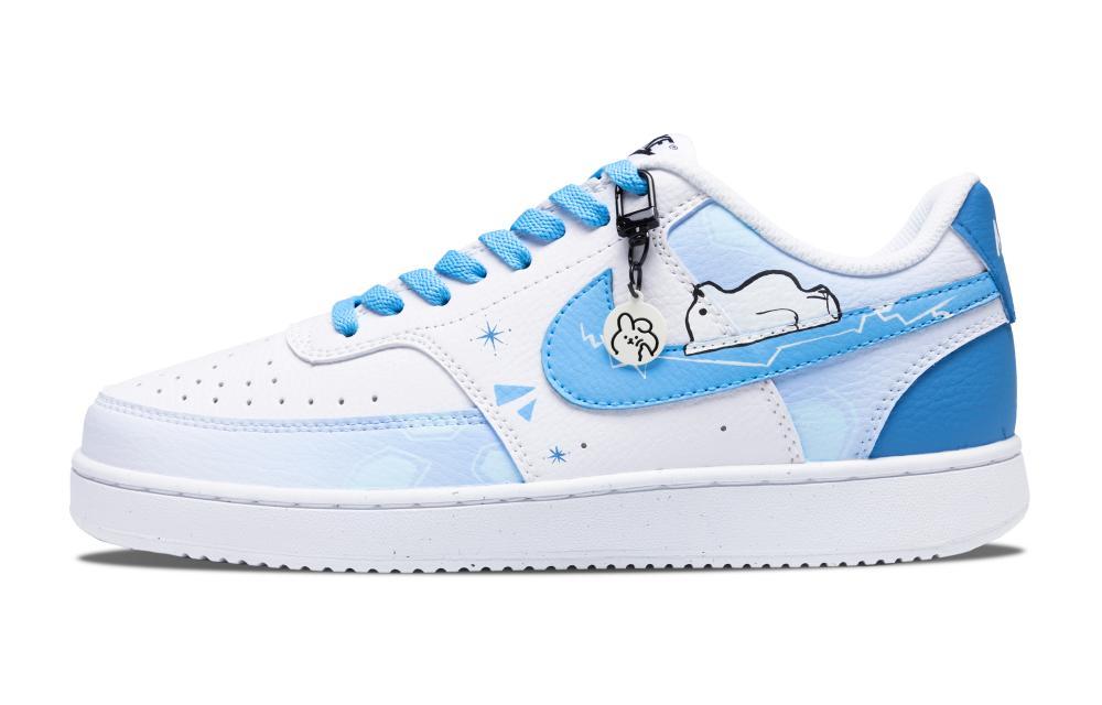 Nike Court Vision 1 Polar Bear Anti-Slip Wear-Resistant Low-Top Skateboard Shoes Men's Blue White