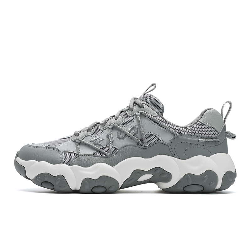 FILA FLUID 6 Abrasion Resistant, Lightweight, And Breathable Low Top Running Shoes Men's Gray
