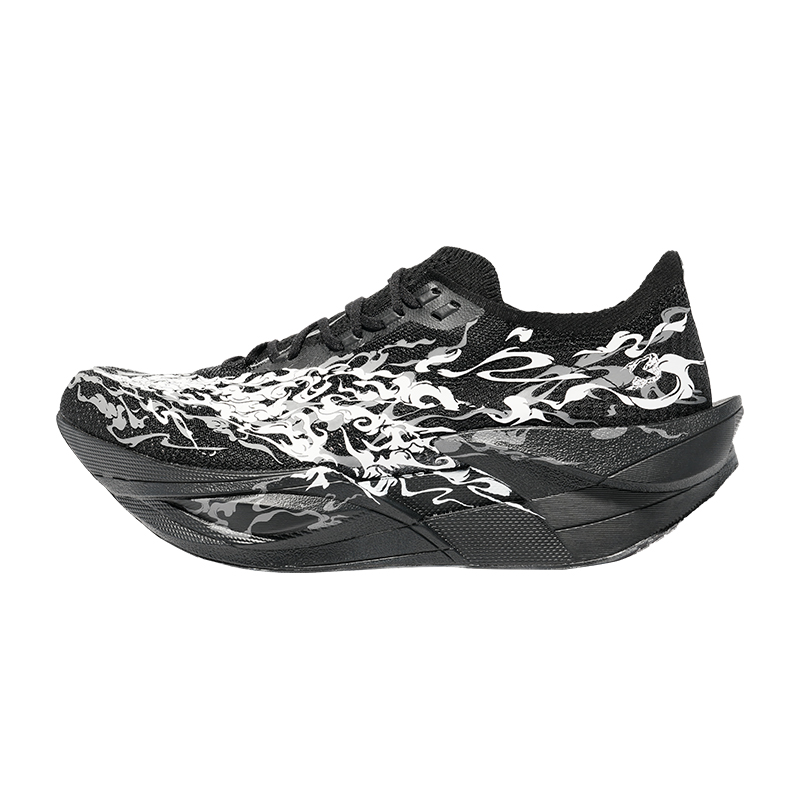 Anta C202 6.0 PRO Cushioning, Wear Resistant Low Top Carbon Plate Racing Running Shoes Men's Black White Gray