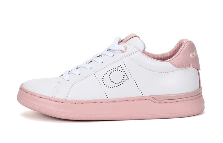 COACH Stylish Skateboarding Shoes Women's Light Pink White