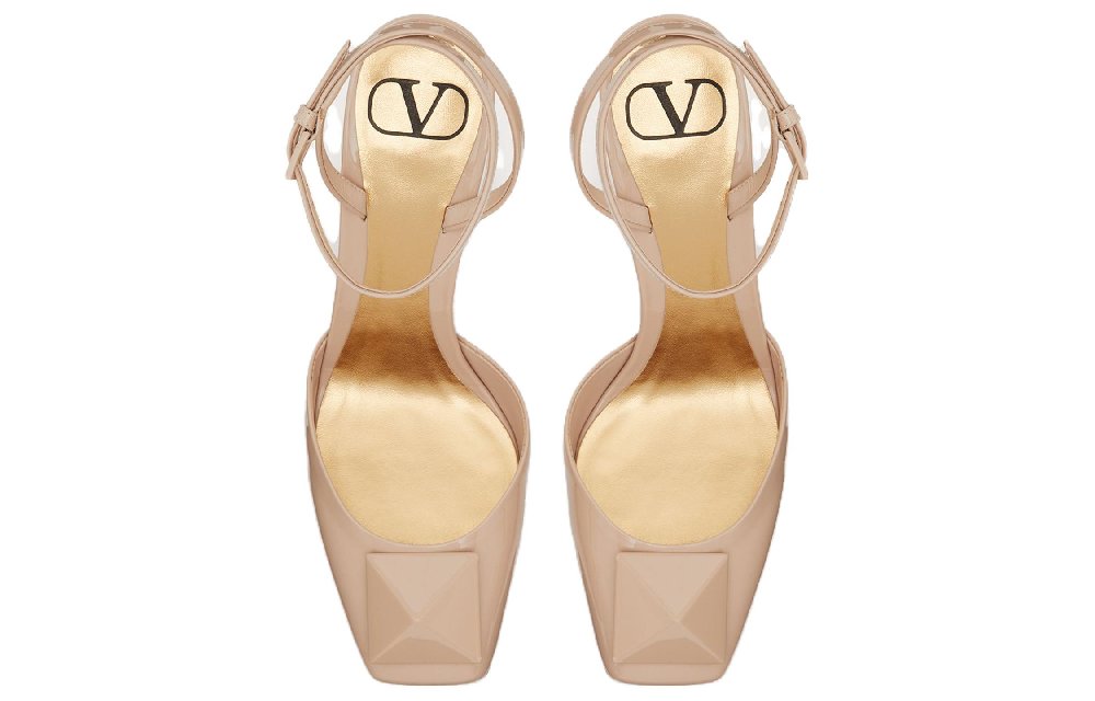 Valentino One Stud High Heels 9cm Women's Pink