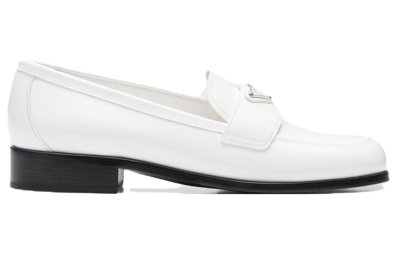 PRADA Patent Leather Loafers 'White' Women's