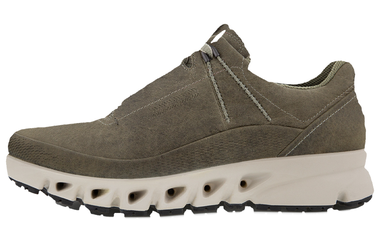 Ecco Multi Vent Cushioning, Slip Resistant, And Abrasion Resistant Low Top Casual Shoes Men's Gray Green