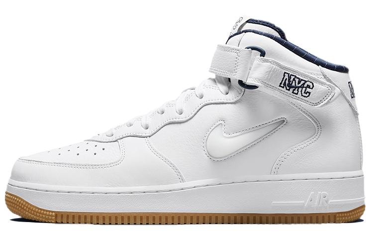 Nike Air Force 1 Mid Qs Jewel Nyc White Midnight Navy