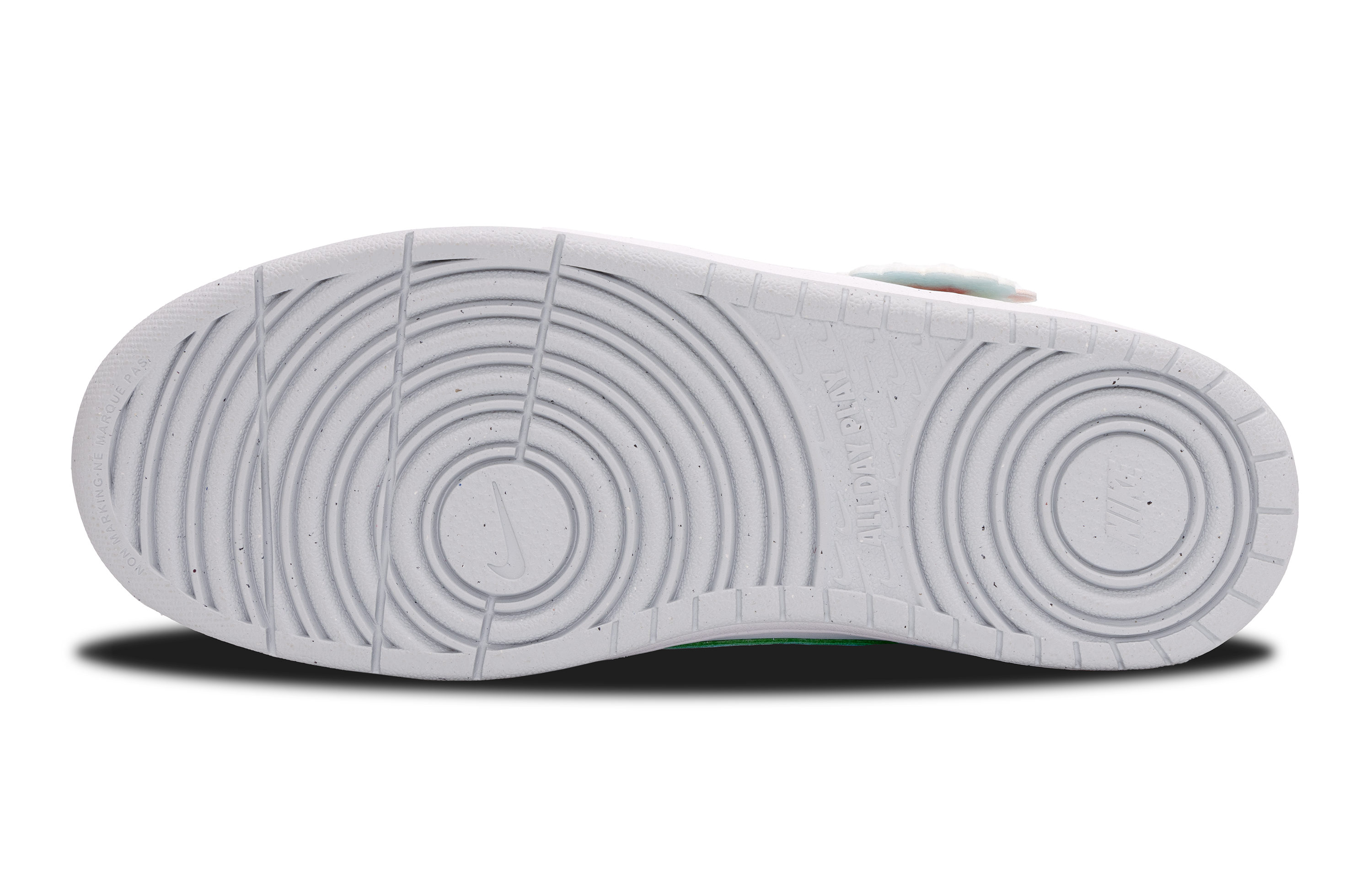 Nike Court Borough Slip-Resistant Lightweight Breathable Low-Top Skateboard Shoes GS Light Blue