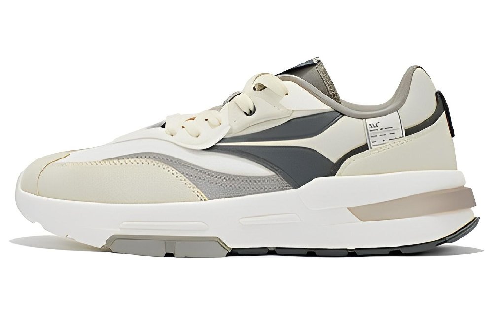 361° Anti Slip Wear Resistant Low Top Casual Shoes Men's Beige Gray