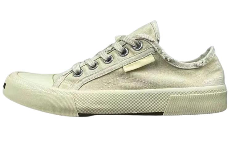 Balenciaga Paris Low Top Sneakers 'White Destroyed Cotton And White Rubber'