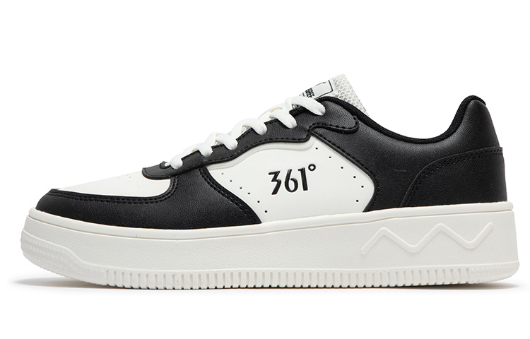 361° Air Force One Anti Slip Wear Resistant Low Top Skateboard Shoes Women's White Black