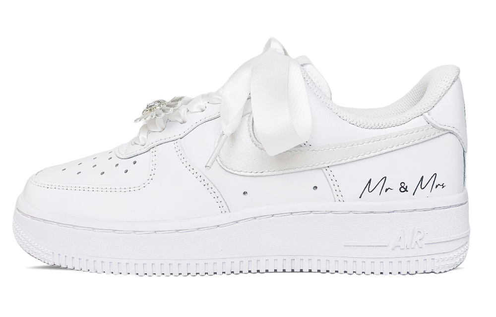 Nike Air Force 1 Low-Top Skateboard Shoes Women's Gray White