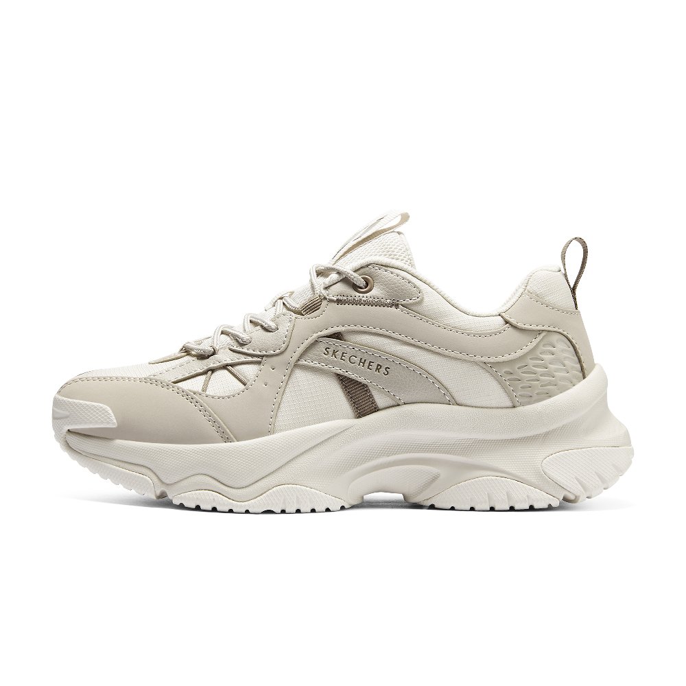 Skechers Durable Breathable Low-Top Casual Running Shoes Women's Beige Gray